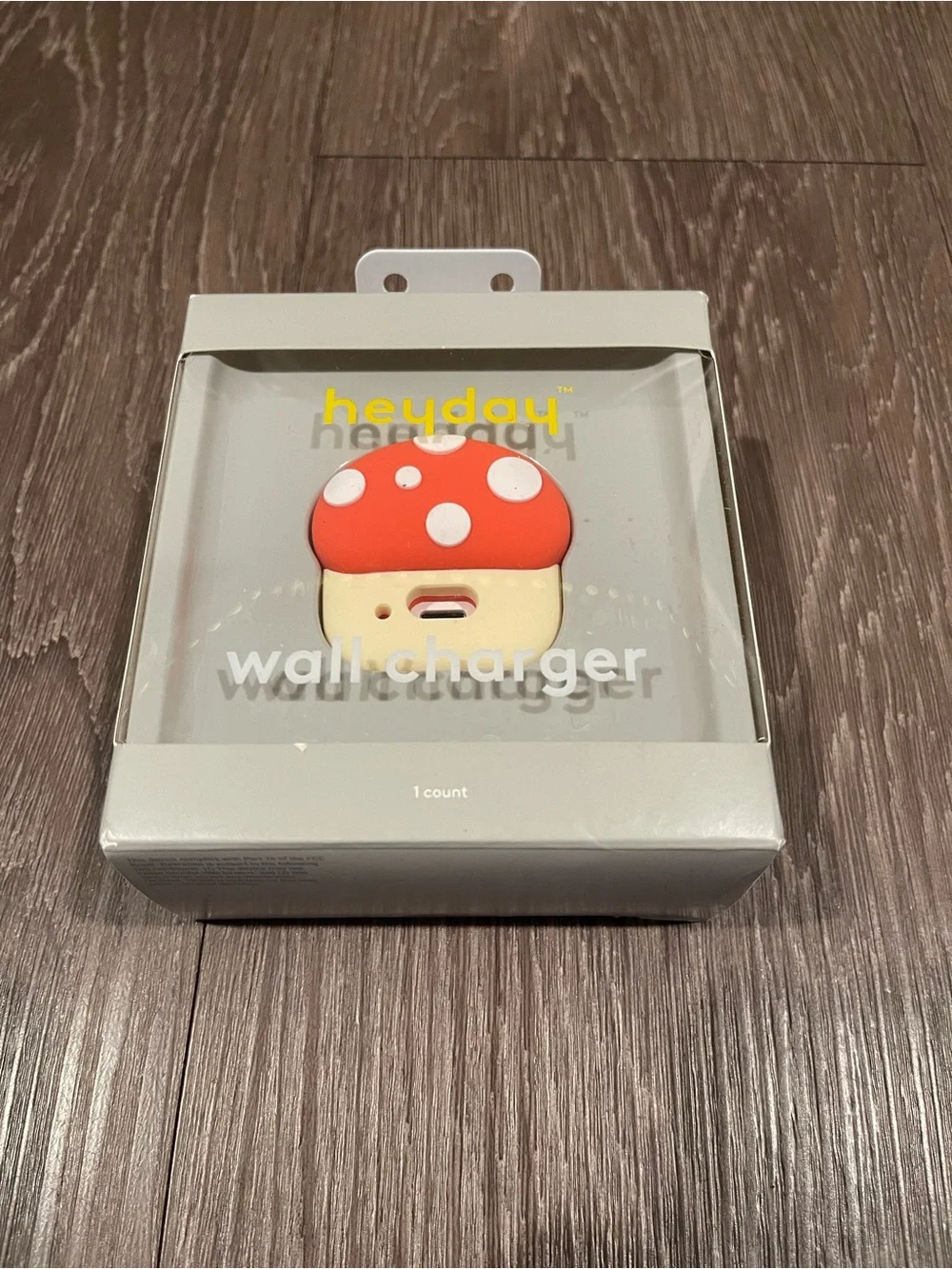 Heyday Red and Cream Mushroom Wall Charger Holder